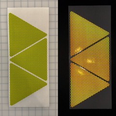 3 Reflective 6.3″ Prismatic Triangles Oralite V98 (750+ Candelas) Sticker Decal