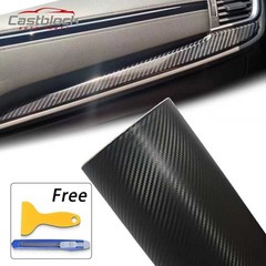 12″ x 60″ Black Carbon Fiber Vinyl Film Wrap 3D Bubble Free Air Release