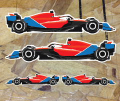 Formula One FIA F1 Race Car Choose Size Logo Vinyl Sticker Decal 4 for 1