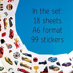 100PCS Vinyl Race Car Stickers – Durable and Reusable for Creative Fun