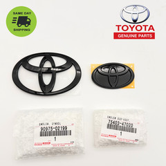 JDM OEM TOYOTA Prius 60 Nightshade MXWH61 Front Rear Emblem Set Black NEW JAPAN