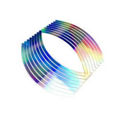16pcs Reflective Laser Sticker Wheel Hub Rim Stripe Tape Decal Car Accessories