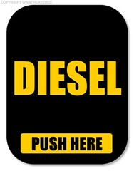 Diesel Push Here Gas Pump Button Label Vinyl Sticker Gasoline Decal 2×2.5 Inches