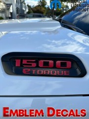 RAM 1500 DT ” 1500 ETORQUE ” Hood Emblems Overlay Decal 2025+