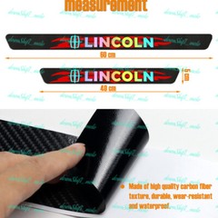 4PCS Carbon Fiber Car Door Scuff Sill Cover Panel Step Protector For LINCOLN