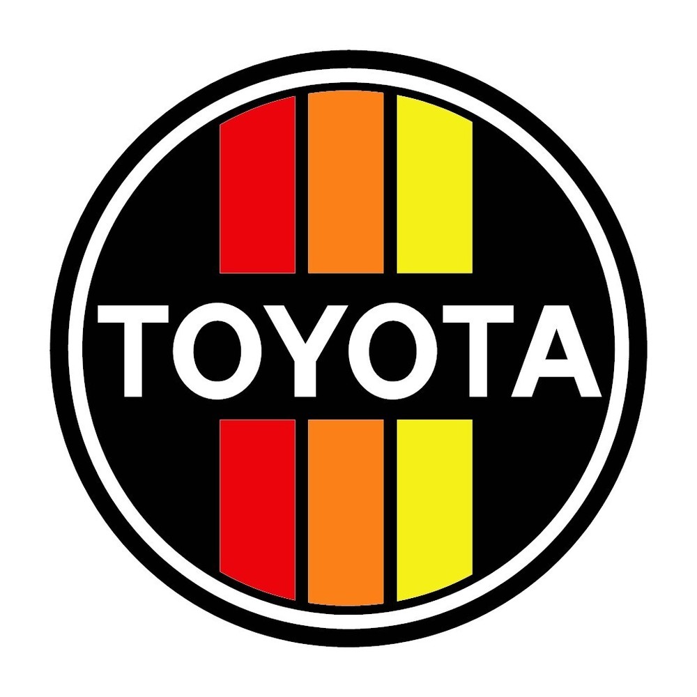 Toyota Retro Tri-Color Sticker Vintage Decal 3″ waterproof outdoor vinyl Part:20