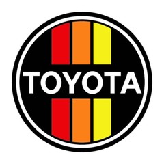 Toyota Retro Tri-Color Sticker Vintage Decal 3″ waterproof outdoor vinyl Part:20