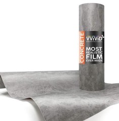 VVivid Gray Concrete Vinyl Wrap Architectural Film | V134