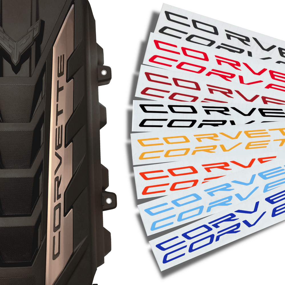 Corvette C8 Engine Cover Vinyl Letter Decals 2020-2023