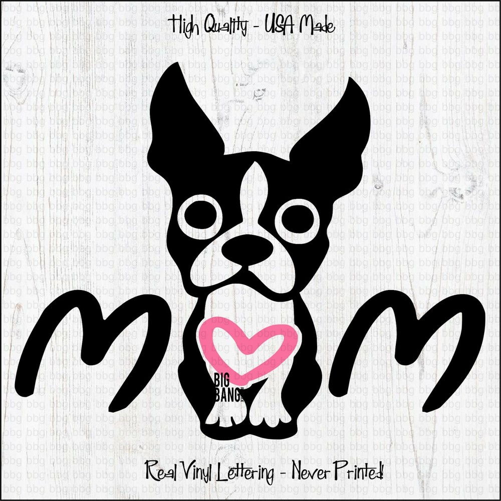 Boston Terrier Vinyl Decal Car Sticker MOM Window Suv Van Car Window