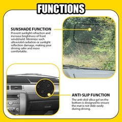 Dashboard Mat Pad Cover Gray for Chevrolet Tahoe 2007-13 & Suburban 2007-12 1-5X