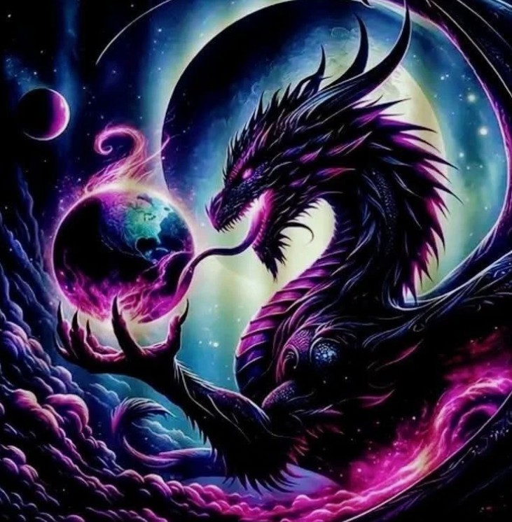 Purple Dragon Fantasy Phone Sticker (2 Inch Wide) Cool Waterproof Vinyl Decal