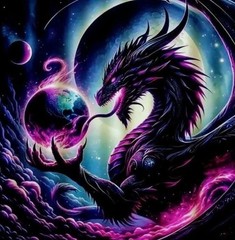 Purple Dragon Fantasy Phone Sticker (2 Inch Wide) Cool Waterproof Vinyl Decal