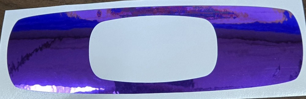 Oakleys “O” Decal Sticker Royal Purple Chrome Color