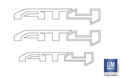 2021 2022 GMC Canyon AT4 Door Tailgate Emblem Overlay Decals Set White