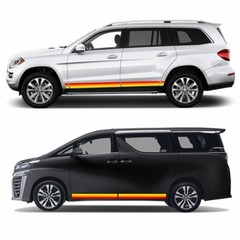 Classic Retro Style Tri-Color Stripe Decal Sticker Side skirt For Toyota/Lexus