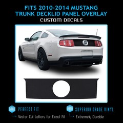 For 2010-2014 Mustang Trunk Rear Deck Overlay Accent Vinyl Decal 3D Carbon Fiber