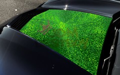 PET Damascus Steel Forged Carbon Fiber Beast Green Car Vinyl Wrap Decal Sticker