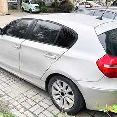 Black Side Rear Window Louvers Shutter Vent Cover For BMW 1Series E87 2005-2011