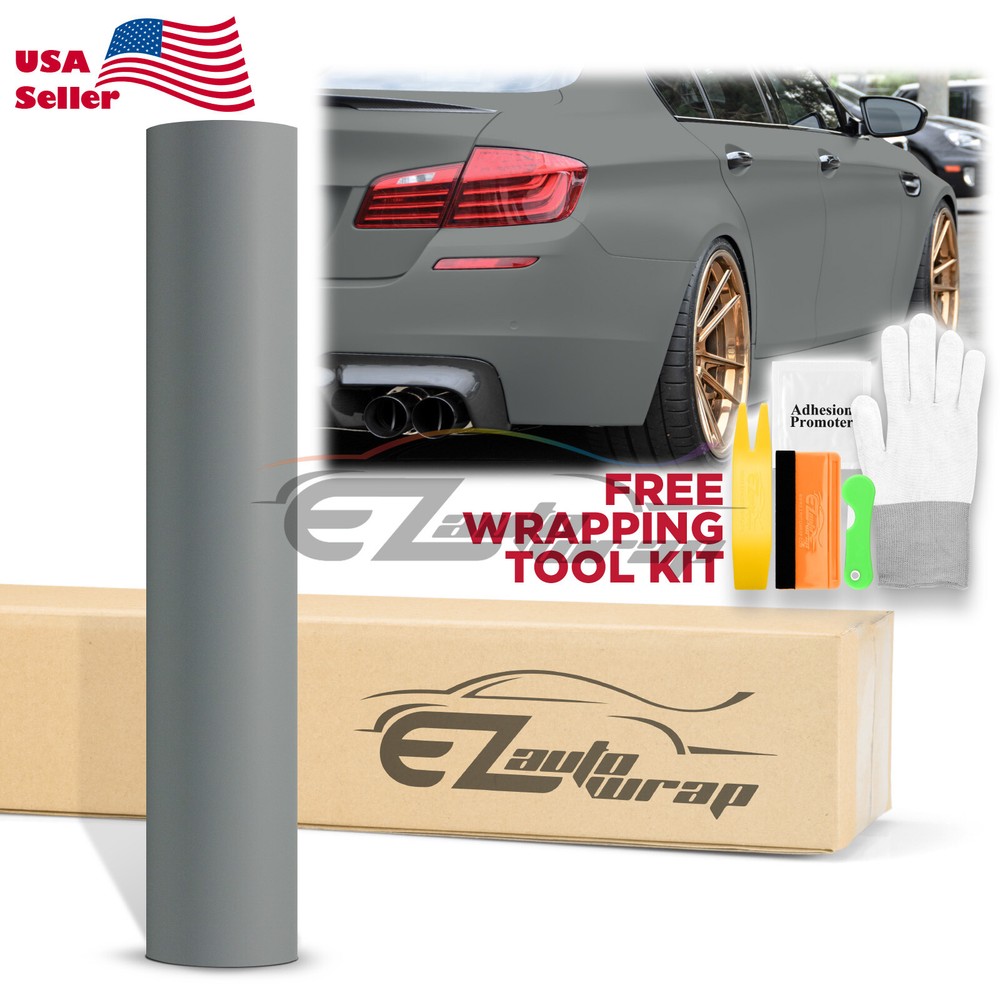 Premium Ultra Matte Flat Nardo Gray Car Auto Vinyl Wrap Sticker Decal Sheet Film