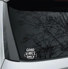 Good Vibes Only Vinyl Decal Sticker Car Window Laptop Positive Quote
