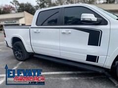 For Ram 1500 Stripes Side Hustle 3m Vinyl Graphics Decals Stickers 2019-2024