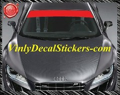 Glossy White Vinyl Decal Stickers Windshield Eyebrow Sunstrip 10″ X 70″
