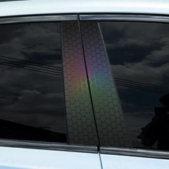 2PCS body sticker HD B column car sticker honeycomb pattern middle column