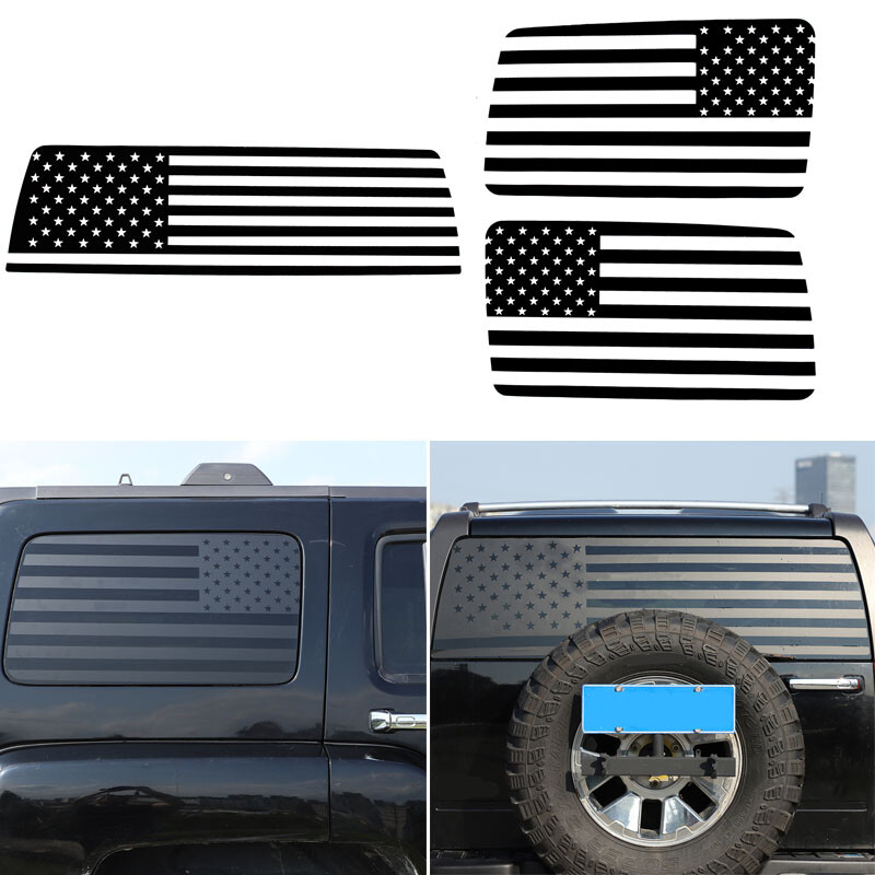 American USA Flag Decal Side Rear Window For Hummer H3 2006-2010 Vinyl Sticker