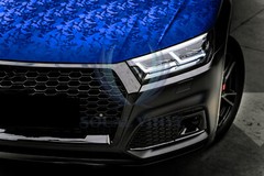 Gloss Camouflage Shadow Camo Royal Blue Car Vinyl Wrap Sticker Decal Film Sheet