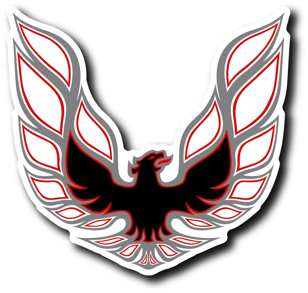PONTIAC FIREBIRD RED SILVER DECAL STICKER 3M TRUCK HELMET VEHICL WINDOW WALL CAR