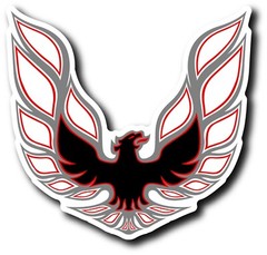 PONTIAC FIREBIRD RED SILVER DECAL STICKER 3M TRUCK HELMET VEHICL WINDOW WALL CAR