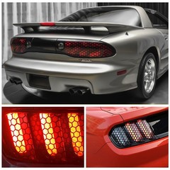1X Honeycomb Rear Tail Light US Cover Decal Sticker Tail-lamp Car Accessories XH