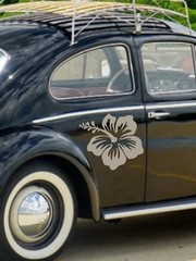Hibiscus single flower Vinyl Decal-Sticker for Jeep Car Truck Bumper Wall Window