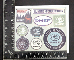 RMEF Rocky Mountain Elk Foundation Set of 9 Stickers Decals Hunting Conservation