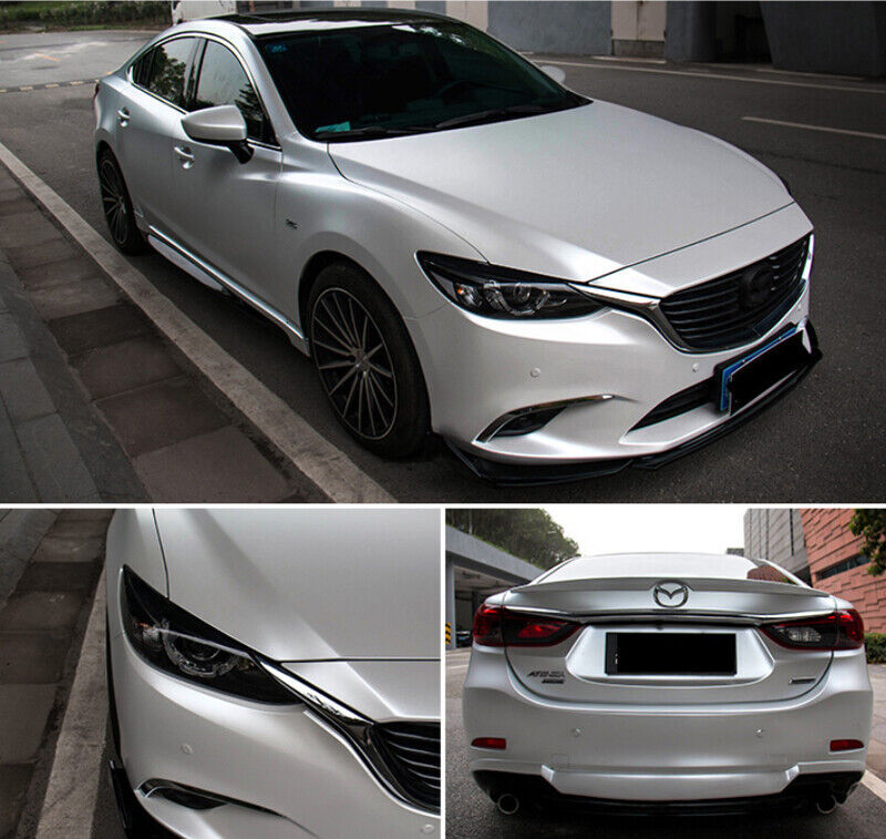 Metallic Pearl Satin Matte Chrome Vinyl White Car Wrap Graphics Film Sticker US