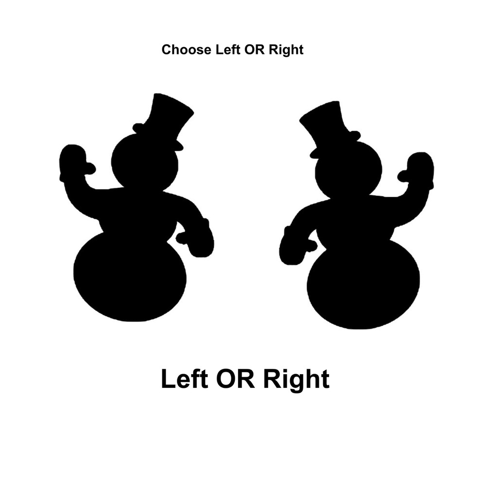 Snowman Holiday Winter Silhouette Vinyl Decal Choose Size and Color