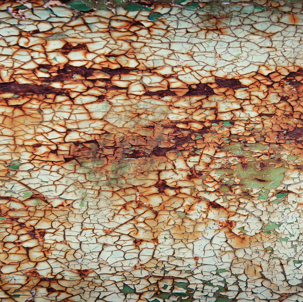2-58″x360″ (720″ total) Rust Patina White Brown Green Grunge Boat Vehicle Wrap