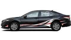 Graphics Flame Stripe Sticker For Toyota Camry Car Side Bumper Vinyl Decals