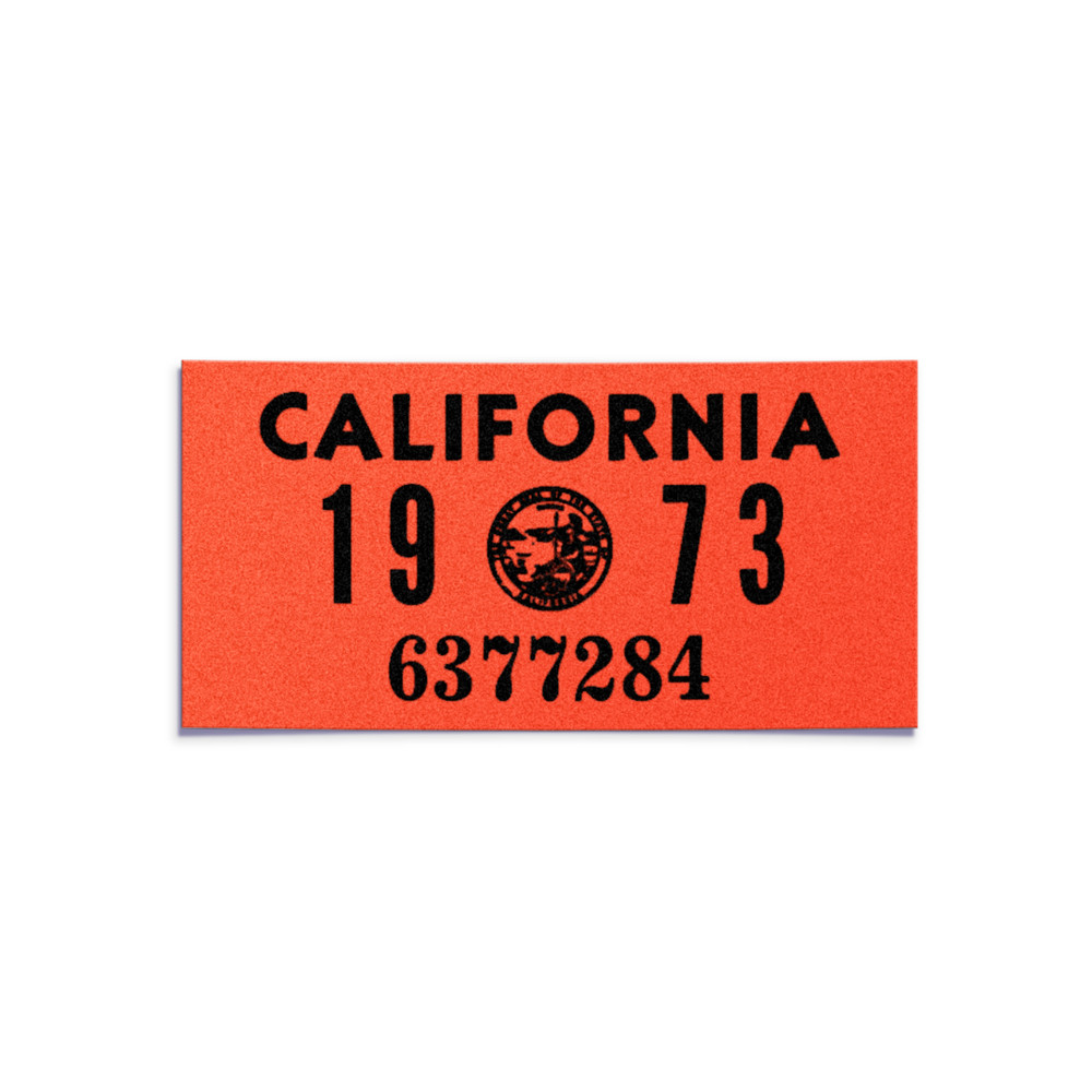 1973 California License Plate YOM Registration Sticker – CA DMV – Free Shipping