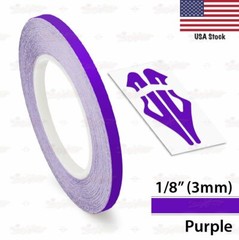 1/8″ Roll Vinyl Pinstriping Pin Stripe Solid Line Tape Decal Sticker 3mm PURPLE