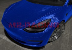 PET Damascus Steel Forged Gloss Royal Blue Car Vinyl Wrap Decal Sticker Film