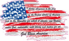 American Flag National Anthem Decal
