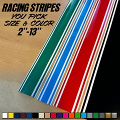 ANY SIZE 72″ Vinyl Racing Rally Stripes Decals Sticker Pinstripes Trailer Boat