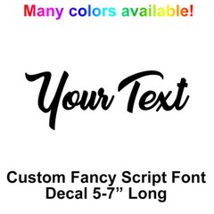 YOUR TEXT Vinyl Decal Sticker Car Window NAME Custom Lettering Handwritten