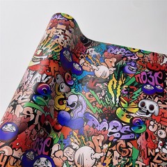 Car Bomb Wrap Sheet Decals Cartoon JDM Graffiti Vinyl Self-adhesive DIY Sticker