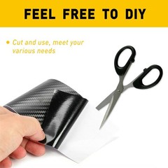 1X Car Carbon Fiber Vinyl Film Sticker Protect Door Sill Scuff Anti Scratch Tape