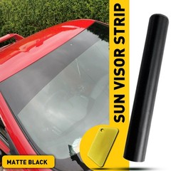 Universal Windshield Banner Matte Black Vinyl Decal Sun Strip 60″x10″