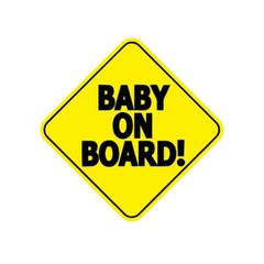 BABY ON BOARD baby safety sign car sticker 5″ x 5″