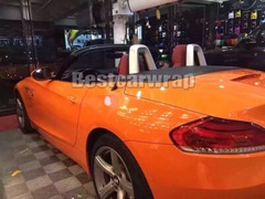 Whole Car Wrap 50FT x 5FT Glossy Vinyl High Gloss Film Sticker Orange Air Free